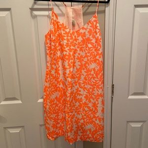 J. Crew Neon Mini slip dress